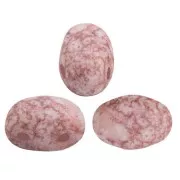 Perle in vetro Samos® di Puca® 7x5 mm Opaque White Bronze Mat x10g