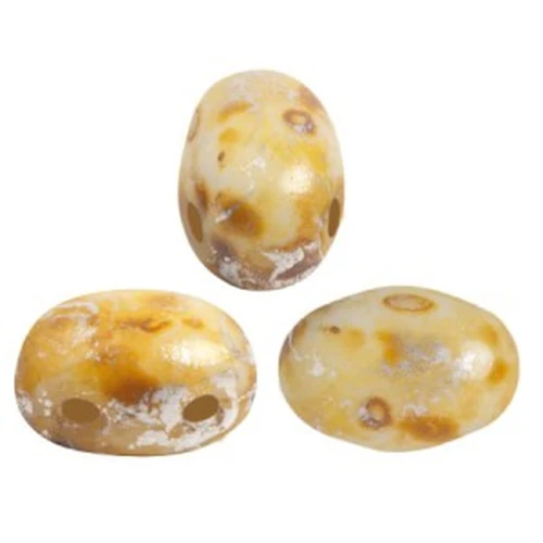 Perle in vetro Samos® di Puca® 7x5 mm Opaque White Rembrandt x10g
