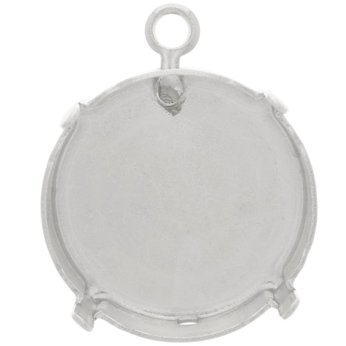 Ciondolo con chiusura a griffe per PureCrystal 1122 18 mm - Argento x1