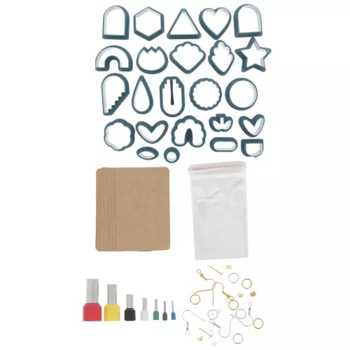 Set di 24 stampi plastica con accessori e strumenti per polimeri