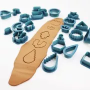 Set di 24 stampi plastica con accessori e strumenti per polimeri