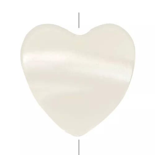 Perlina Cuore di Madreperla 6 mm - Naturale x1