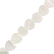 Perlina Cuore di Madreperla 8 mm - Naturale x1