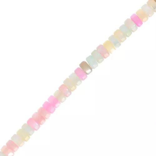 Perle tonde Heishi in madreperla 4x2 mm - Multicolore x39cm