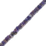 Perle rondelle pietra Heishi - Regalite 4x2mm - Viola scuro x40cm|raw }}