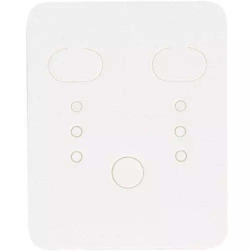 Set di 25 supporti per gioielli 5x4 cm per orecchini - Bianco
