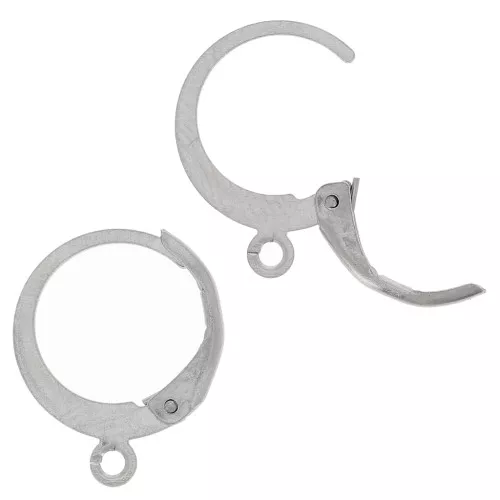 Orecchini rotondi creoli 12 mm - anello aperto - acciaio inox 304L x20