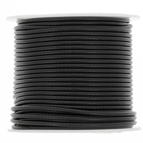 Cordone a serpentina in poliestere da 1,6 mm - Nero x10m