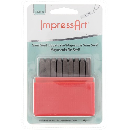 Set di fustelle ImpressArt 1,5 mm - Alfabeto maiuscolo SENZA SERIF x27
