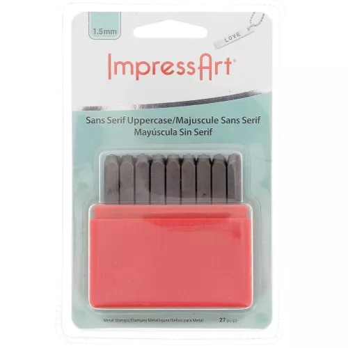 Set di fustelle ImpressArt 1,5 mm - Alfabeto maiuscolo SENZA SERIF x27