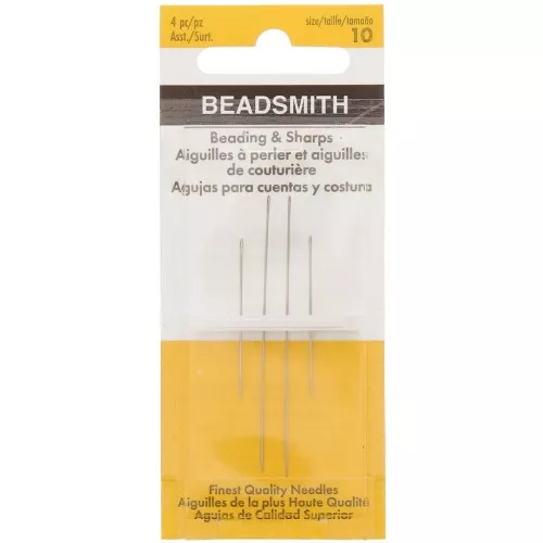 Aghi per perline n°10 - Beadsmith - 2 lunghi e 2 corti x4