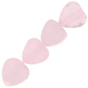 Perle cuore in pietra semipreziosa 4 mm - Quarzo rosa x4