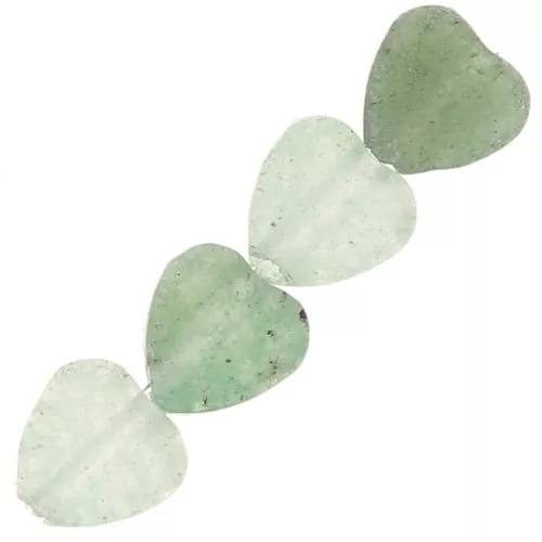 Perle cuore in pietra semipreziosa 4 mm - Avventurina x4