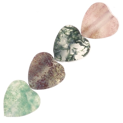 Perle cuore in pietra semipreziosa 4 mm - Agata indiana x4