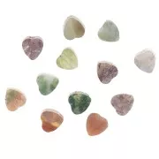 Perle cuore in pietra semipreziosa 4 mm - Agata indiana x4