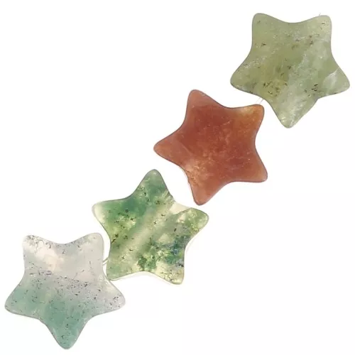 Perle stella in pietra semipreziosa 4 mm - Agata indiana x4