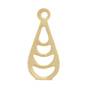 Ciondolo goccia traforato 11x5 mm - Dorato con oro fino x1|raw }}