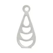 Ciondolo traforato 11x5 mm - Argentatura fine x1