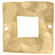 Distanziatore quadrato irregolare martellato 21 mm - Dorato con oro fino x1|raw }}