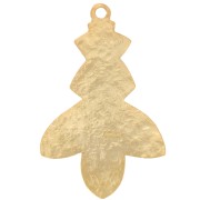 Pendente design martellato 30x19 mm - Dorato con oro fino x1