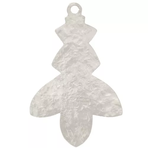 Pendente design martellato 30x19 mm - Placcatura argento fine x1