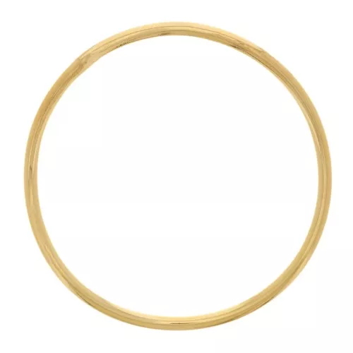 Anello rotondo irregolare chiuso 20 mm - Dorato con oro fino x1