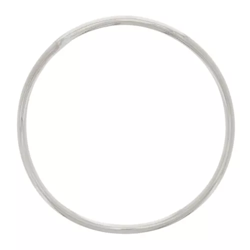 Anello rotondo irregolare chiuso 20 mm - Placcato argento x1
