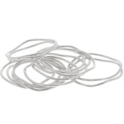 Anello rotondo irregolare chiuso 20 mm - Placcato argento x1