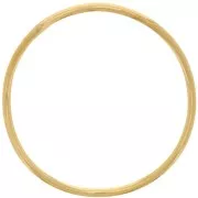 Anello rotondo irregolare chiuso 26 mm -Dorato con oro fino x1