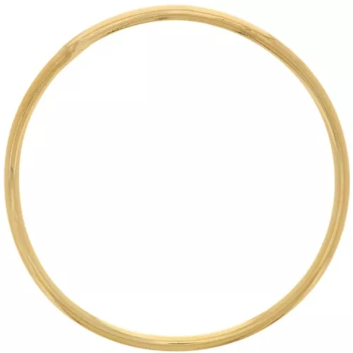 Anello rotondo irregolare chiuso 26 mm -Dorato con oro fino x1