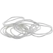 Anello rotondo irregolare chiuso 26 mm - Placcatura argento fine x1