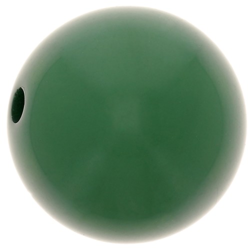 Perla di resina opaca 14 mm - Verde abete x1