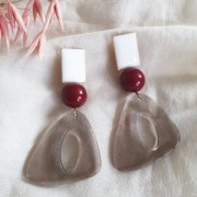 Perla di resina opaca 14 mm - Rosso x1