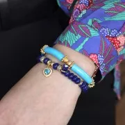 Perle tonde a motivo floreale 6 mm - dorato con oro fino x10