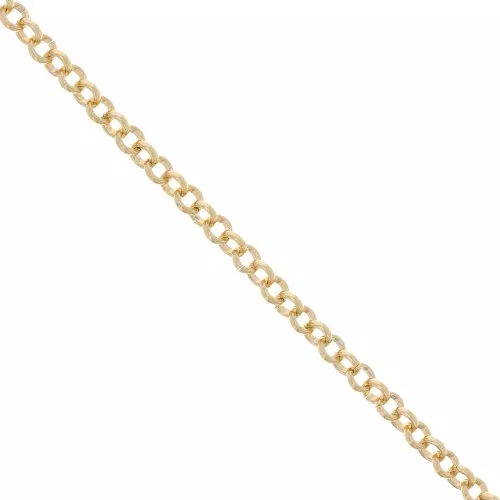 Catena Jaseron in alluminio da 4,9 mm - maglie aperte - Dorato x50cm