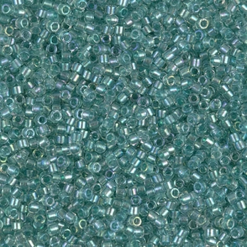 Miyuki Delica 11/0 DB1767 - Sparkling Aqua Green Lined Crystal AB x8g