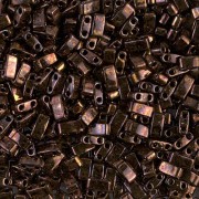 Perline Miyuki Half Tila 5x2.3x1.9mm HTL-457B - Metallic Dark Raspberry Iris x10g|raw }}