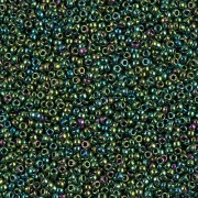 Perline Miyuki 15/0 0468 - Malachite Green Iris Metallic x8g