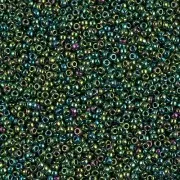 Perline Miyuki 15/0 0468 - Malachite Green Iris Metallic x8g