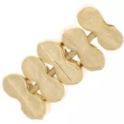 Mini perline rettangolari 5x3 mm -dorato con oro fino x5