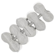 Mini perline rettangolari 5x3 mm - Argento anticato x5