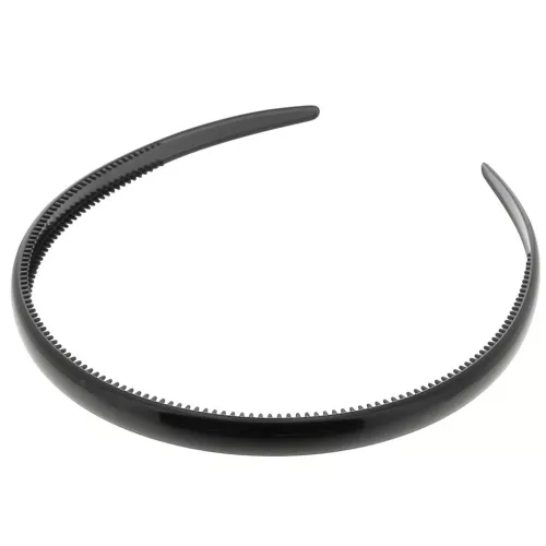 Struttura per cerchietto in plastica morbida personalizzabile da 9,5 mm - Nero x1