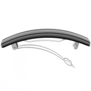 Fermaglio per capelli in acrilico 93x29 mm - Nero x1