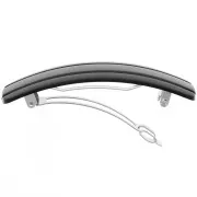 Fermaglio per capelli in acrilico 93x29 mm - Nero x1