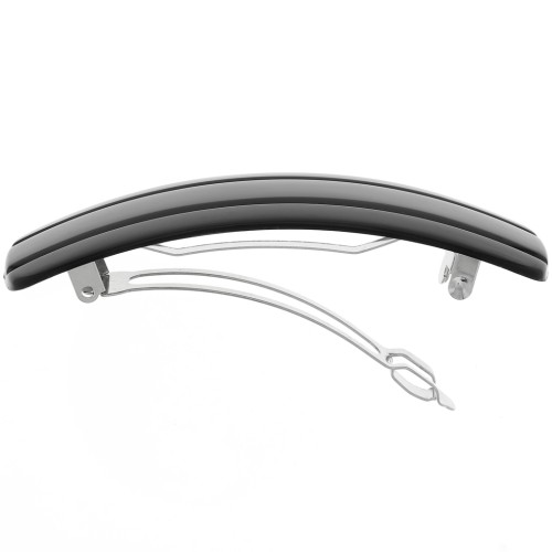 Fermaglio per capelli in acrilico 93x29 mm - Nero x1