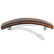 Fermaglio per capelli grande 93x29 mm in acrilico - Ambra marmorizzata x1|raw }}