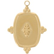 Pendente a forma di rettangolo 23x17 mm - Acciaio inossidabile 304 Dorato x1|raw }}