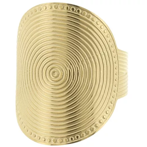 Anello etnico ovale - Misura 55 - Acciaio inossidabile 316L x1