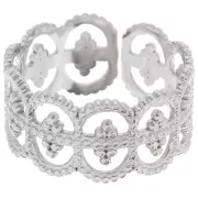 Anello largo effetto pizzo - regolabile - acciaio inossidabile 316L x1