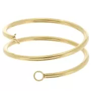 Anello 2 anelli aperti - Misura 57 - Acciaio inox 304L Gold x1